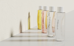 PET PCR-botella de loción de color degradado HDPE, botellas de color mate de tacto suave de 250ml, envase de embalaje de belleza redondo hexagonal de <span class=keywords><strong>nuevo</strong></span> diseño - Product Image 4