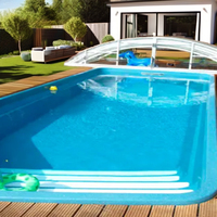 Familien villa Garten Oberirdischer Fiberglas-Pool Chinas Boden pool für Kinder