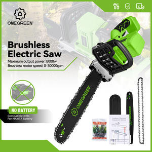 Mini scie à chaîne rechargeable alimentée par batterie Petite tronçonneuse portable pour couper le bois Double batterie 6 pouces ABS 8000W - Product Image 4