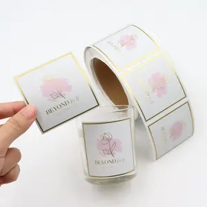 Custom Round Mini Recyclable Paper Sticker High Quality brand LOGO waterproof vinyl Label for candle