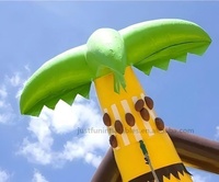 Jeux de mur d'escalade gonflables Coconut Palm jeux gonflables d'escalade de corde pour les enfants