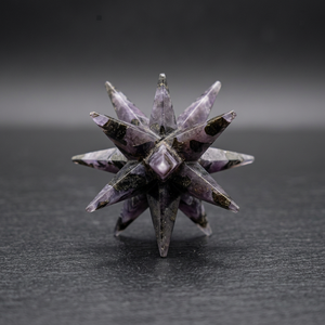 Indigo gabbru 12-Point merkaba Star ทำด้วยมือคริสตัลฮวงจุ้ยหินธรรมชาติหินลูกตุ้มหินควอตซ์หินหยก Agate - Product Image 3