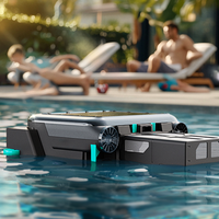 Addotron SE Nettoyeur de piscine robotisé automatique écologique sans fil intelligent avec filtre pour piscines hors sol