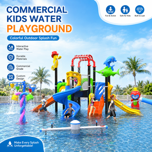 Équipement de jeux aquatiques pour enfants, <span class=keywords><strong>parc</strong></span> <span class=keywords><strong>aquatique</strong></span> extérieur <span class=keywords><strong>avec</strong></span> toboggan et jets d'eau pour les centres de villégiature et les hôtels - Product Image 2