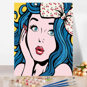 Vẽ theo số cô gái vẽ trên vải Quà tặng tự làm hình ảnh bằng số Bộ dụng cụ hình ảnh đẹp vẽ tay nghệ thuật trang trí nhà - Product Image 1
