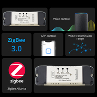 Module de relais intelligent Tuya ZigBee 2CH AC 220V 230V, interrupteur d'éclairage à commande à distance, commande vocale, passerelle Zigbee 3.0, hub, pont.