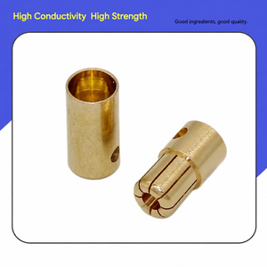 Conector Banana de Latón CNC de 180A, Alta Corriente, 6.5mm, Carcasa Metálica Chapada en Oro, para Piezas de Drones Compatibles y Modelos <span class=keywords><strong>RC</strong></span> - Product Image 5