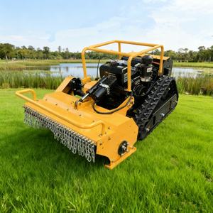 Tondeuse à gazon industrielle à chenilles 190cc, <span class=keywords><strong>quatre</strong></span> temps, haute puissance, télécommandée intelligente, type fléau, pour terrains en pente et arbustes - Product Image 5
