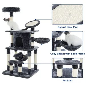 Proveedor Global de Muebles <span class=keywords><strong>para</strong></span> <span class=keywords><strong>Gatos</strong></span> de Lujo, Árbol <span class=keywords><strong>para</strong></span> <span class=keywords><strong>Gatos</strong></span> de 6 Niveles, Estable y Grande, Muebles Multinivel <span class=keywords><strong>para</strong></span> Mascotas de Interior, Compra al por Mayor a Precio de Fábrica - Product Image 2