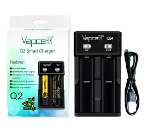 Vapcell Q2 1A * 2 слота для 3,7 v Imr/литий-ионный аккумулятор 18650 литий-ионный Универсальный Аккумулятор быстрое зарядное устройство