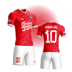 Maglie da Calcio Estive Personalizzabili Set Completo Stampa Digitale Scollo a V in Fibra di Poliestere Traspirante ad Asciugatura Rapida Unisex Adulto Manica Corta - Product Image 5