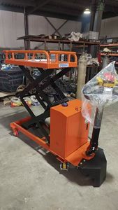 <span class=keywords><strong>Table</strong></span> élévatrice à ciseaux semi-électrique pour maison et restaurant état neuf avec pompe à moteur hydraulique dessus en acier pour tables élévatrices - Product Image 6