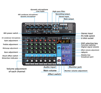 Amplificateur De puissance à 8 canaux, Support, enregistrement d'orgue, carte son, mélangeur Audio, interface numérique, Audio, mélangeur Usb