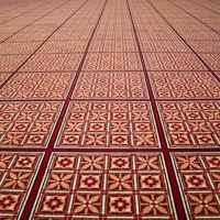 Dalles de moquette commerciales robustes, grand tapis en polypropylène fabriqué à la machine, mur à mur, rouge, moderne, de luxe, adapté aux animaux domestiques, pour la maison et la prière