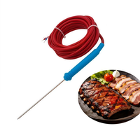 Kabel Termokopel PT100 Merah 3-Kabel Berisolasi Karet Silikon untuk Probe Tip OEM ODM Berperingkat IP65 Garansi 1 Tahun untuk Makanan