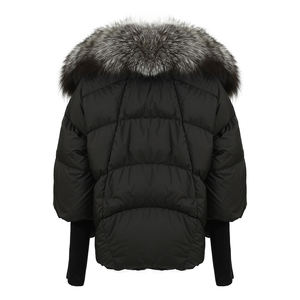 アウトドア ラグジュアリー ビッグ 天然 リアルフォックスファー襟 ダウンジャケット パファーパーカ 暖かい カスタム 冬 女性 フェザー ホワイトダックダウンコート - Product Image 2