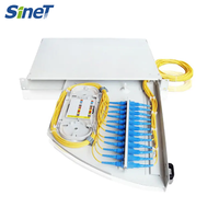 Rotary 12/24/48/72/96 Port ODF Swing Fiber Optic Patch Panel desain antidebu