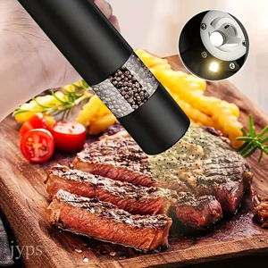 Wholesale Automatic Pepper Salt Adjustable Coarseness Led Light Spice Kitchen Tool - Product Image 5