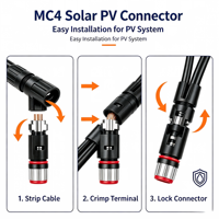 Connecteur solaire MC4 mâle/femelle pour câble de 2,5/4/6 mm², 30A 1000V, connecteur de panneau solaire étanche