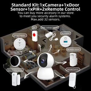 Système d'alarme de sécurité domestique Tuya Smart WiFi 2.4G & 5G BLE avec caméra 1080P, prise en charge de la liaison de scènes et capteur de sécurité DIY - Product Image 2