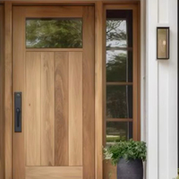 Porte en bois massif pour intérieur et extérieur, avec options de couleur et de taille personnalisées, pour appartement ou maison confortable.
