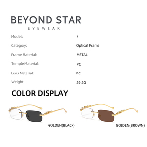 Thời trang cạnh-cắt Kính đọc sách tùy chỉnh chất lượng hàng đầu thiết kế không có Vành kính photochromic sang trọng UV400 kính mát 2025 - Product Image 4