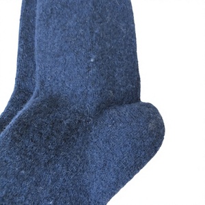 Wholesale MONGOLIA <b>Men's</b> Wool Crew <b>Socks</b> Thick Knitted Solid Navy Winter <b>Thermal</b> Daily Wear - Product Image 2