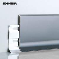 Profilé de bordure décoratif moderne en aluminium pour carrelage mural et de sol d'hôtel, plinthe en aluminium à fixation rapide