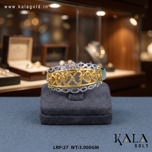 Anillo Redondo de Oro Sólido de 22K Hecho a Mano, Estilo Religioso, Anillo Fino para Compromiso, Boda, Aniversario, Regalo, Moda, Hecho en India - Product Image 5