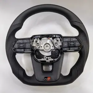 Para Toyota LAND CRUISER LC300 volante de botón negro 2008 2021 GR estilo volante de fibra de carbono LC79 LC76 LC70