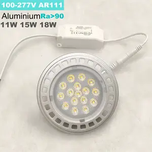 ar 111发光二极管聚光灯15w 18w 25w大功率发光二极管灯室内ra 90铝散热器12v发光二极管ar111可调光