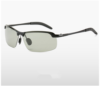 Lunettes de conduite nocturne polarisées TAC anti-éblouissement avec verres clairs, charnières en aluminium, approuvées CE, rouge, jaune, bleu, OEM, métal