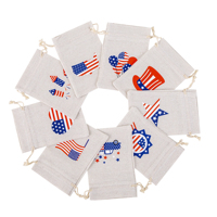 Vente d'usine pochette en lin personnalisée sacs emballage logo imprimé cordon cosmétique sac en lin toile de jute pochettes cadeaux sachet