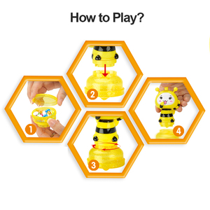 <span class=keywords><strong>Happy</strong></span> <span class=keywords><strong>Bee</strong></span> Spin Top Confectionery Sweets Candy Filled Dreidel Toy Candy Kids - Product Image 2