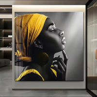 Impression sur toile moderne de luxe, affiche murale, peinture à l'huile afro-américaine, mode, vente en gros, décoration murale pour la maison