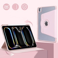 Étui rotatif pour iPad Pro 11 pouces M5 2025/ M4 2024 (A3357,A3358,A3359,A2836/A2837/A3006) Étui pour iPad 11 pouces avec support pour stylet