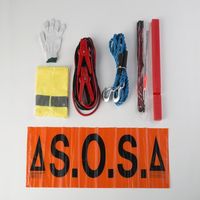 Kit d'urgence automobile personnalisé avec câbles de démarrage, corde de remorquage, triangle de signalisation et gilet de sécurité pour voiture, camion, remorque