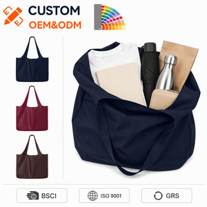 Sac de courses pliable imperméable 53x38cm, lavable en machine, séchage à l'air libre, se plie en pochette, coutures de précision, sacs en gros - Product Image 1