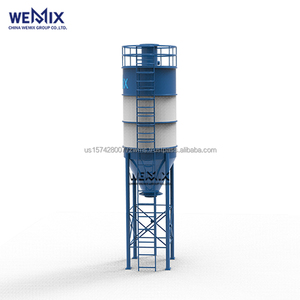 Silo de cemento entero 30T, Silo de cemento de acero al carbono Q235 para planta mezcladora de hormigón - Product Image 1