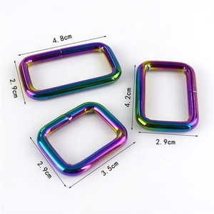 MeeTee-anillo cuadrado de aleación BF228, ajuste de correa <span class=keywords><strong>Web</strong></span>, hebillas, bolsa, accesorios, cierre, gancho para colgar - Product Image 2