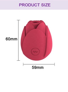 Juguete sexual de silicona para el clítoris, recargable por USB, con forma de <span class=keywords><strong>rosa</strong></span> - Product Image 4