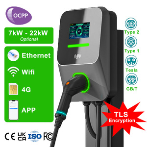 <span class=keywords><strong>Borne</strong></span> <span class=keywords><strong>de</strong></span> <span class=keywords><strong>recharge</strong></span> murale AC Type 1 Type 2 Niveau 2 UE, protocole OCPP 1.6, <span class=keywords><strong>Wallbox</strong></span> 4G 20kW 7kW 22kW 11kW pour voiture, chargeur EV OCPP avec paiement - Product Image 1