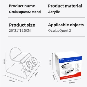 แท่นวางอะคริลิคใสสำหรับแว่น VR Quest 2 <span class=keywords><strong>3</strong></span> พร้อมที่เก็บคอนโทรลเลอร์ - Product Image 5