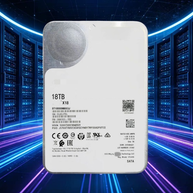ST18000NM003J X18 2TV102-002 18TB 7.2K SATA 6Gb/s 4Kn 3.5in Recertified Hard Disk Drive Server HDD