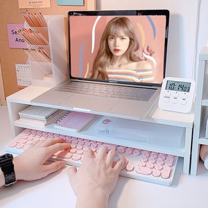 <b>Desktop</b> Storage <b>Shelf</b> With Tablet Stand Rectangle Shape Removable Standing Type For Office Organizer <b>Desktop</b> Organization - Product Image 2