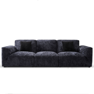 Zayshine Bắc Âu hiện đại sang trọng màu xanh đậm Cashmere vải phòng khách sofa Set 3 chỗ Modular i-hình dạng thích hợp cho biệt thự ghế sofa - Product Image 6