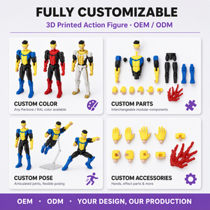 Figura de Acción Articulada Cyber <span class=keywords><strong>Guardian</strong></span> Impresa en 3D con Máscara, Diseño de Héroe, Pose Dinámica, Regalo Coleccionable, Venta al Por Mayor Personalizada - Product Image 2