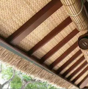 Kunstmatig Rotan Plafond Upvc En Hars Materiaal Vlamvertragend Bamboe Mat Synthetisch Plastic Bamboe Plafond - Product Image 6