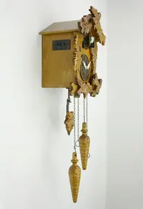Orologio da parete elettronico a luce controllata al quarzo in legno a cucù 2022