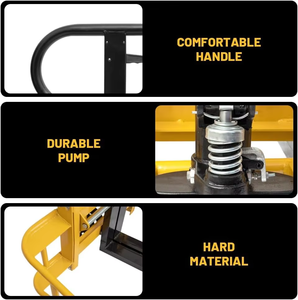 Chariot à palettes manuel hydraulique tout-terrain de 3 tonnes, roues gonflables, chantier de construction, camion pour remorque de montagne - Product Image 4